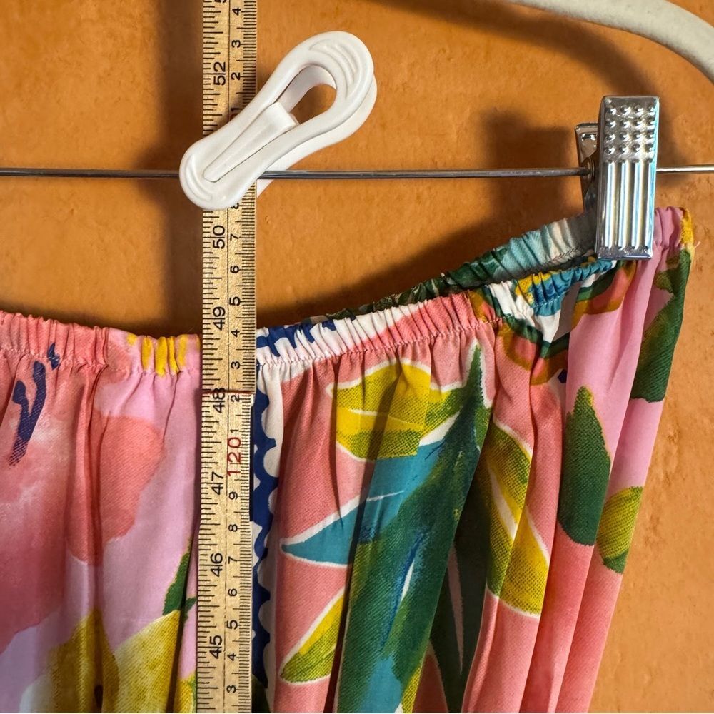 True Destinations Pink Postcard Tropical Strapless Maxi Dress XL NWT Resort - Picture 8 of 11